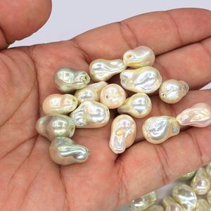 Perlas de Vidrio con Forma de Pez Barroco Irregular, Altamente Radiantes, Tipo <span class=keywords><strong>Celestial</strong></span> Maiden, Perlas Sueltas con Orificio Recto para Manualidades - Product Image 6