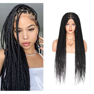 Extensions de cheveux, <span class=keywords><strong>coupe</strong></span> pixie ondulée, perruque bob avec fermeture en dentelle, <span class=keywords><strong>tresse</strong></span> <span class=keywords><strong>africaine</strong></span> avec cheveux de bébé - Product Image 3