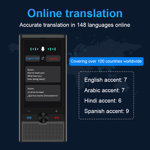 อุปกรณ์แปลเสียง AI 4G S10เครือข่าย148อุปกรณ์แปลภาษาแบบเรียลไทม์พกพา <span class=keywords><strong>GPT</strong></span> 19ภาษาสนทนาออนไลน์ - Product Image 3