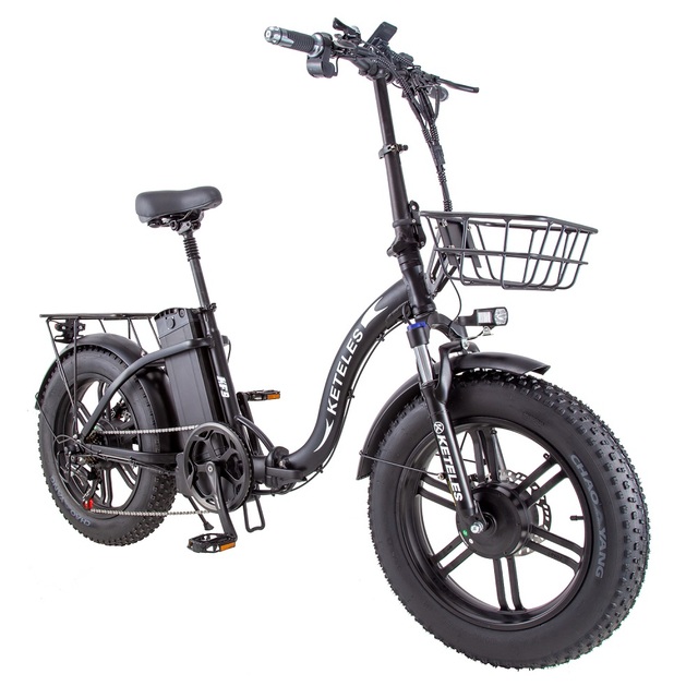 20*4 Electric Folding Aluminum 7 Speed KF9 E-Bike 48V 26Ah Lithium Battery Removable Battery Keteles Fat Tire Adult E-Mountain