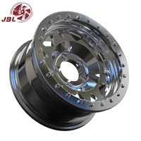Jantes forgées tout-terrain 18"-26" 6x139.7 6x135 5x127 Poli Rétro Effet Beadlock 4x4 Camion SUV Alliage Profond Nouveau 25mm