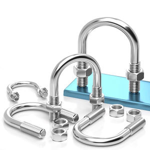 Boulons en U robustes en acier poli miroir haute résistance, anti-corrosion, difficiles à casser, quincaillerie de type U - Product Image 1