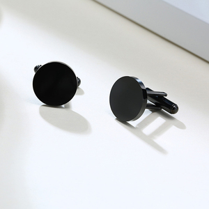 Bán Buôn Biểu Tượng Tùy Chỉnh Khuy Măng Sét Thép Không Gỉ Vòng Khuy Măng Sét Với Gương Ba Lan DIY Trang Sức Làm Cho Người Đàn Ông Sang Trọng Khuy Măng Sét - Product Image 6