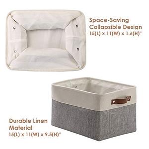 Large Foldable Storage Bin Collapsible Sturdy Cationic Fabric Storage <strong>Basket</strong> <strong>Cube</strong> <strong>With</strong> Handles - Product Image 2