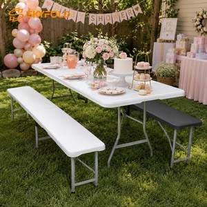 <span class=keywords><strong>Table</strong></span> pliante rectangulaire multifonctionnelle pour le camping en plein air, <span class=keywords><strong>table</strong></span> pliante de type <span class=keywords><strong>valise</strong></span>, <span class=keywords><strong>table</strong></span> pliante <span class=keywords><strong>pas</strong></span> chère - Product Image 5