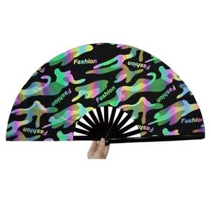 Abanico Plegable de Bambú Reflectante de 33 cm, Estilo Arte Folclórico, para Decoración del Hogar, Regalo Empresarial y Promocional con Diseño Musical - Product Image 3