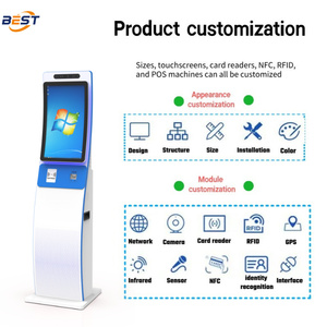 Màn hình cảm ứng tự phục vụ kiosk thiết bị đầu cuối cho khách sạn/thanh toán/in ấn/Đặt hàng với <span class=keywords><strong>Android</strong></span> hệ thống POS - Product Image 5