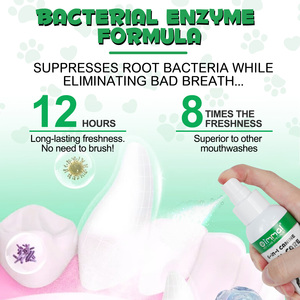 कुत्तों के दंत पट्टिका के लिए ओimमल प्राकृतिक टार्टर रिमूवर ताजा सांस मौखिक देखभाल स्प्रे - Product Image 5