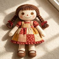 Adorable poupée en peluche personnalisée en coton et polyester avec rembourrage en coton PP, certifiée CE, vente en gros OEM, cadeau pour enfants