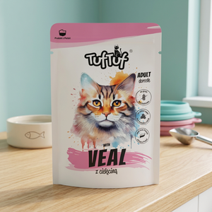 Nourriture pour chats adultes 65% viande avec viande de veau en pochette sans céréales d'origine polonaise pour la santé digestive - Product Image 3