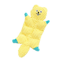 Jouets à mâcher en peluche de coton écologiques de luxe en forme d'animaux, doublure intérieure résistante aux morsures pour le divertissement et le nettoyage des dents des chiens
