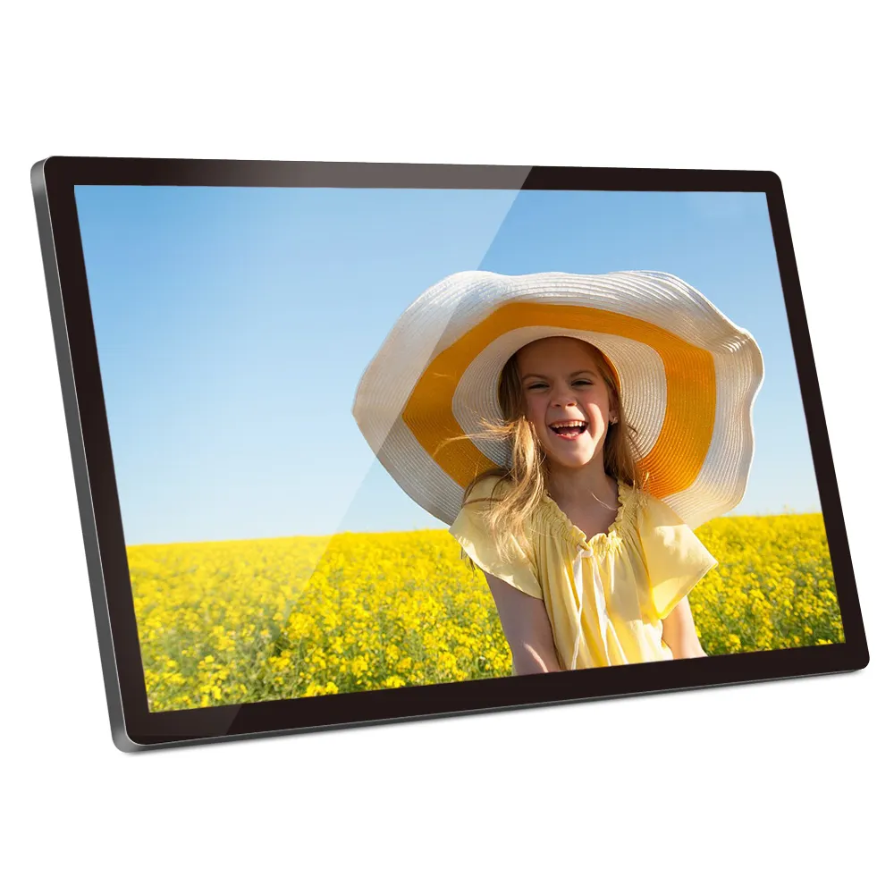 SSA 32 inç büyük dijital fotoğraf çerçevesi hareket sensörü LCD reklam oyuncu 1080P yüksek çözünürlüklü LCD AV HDMI