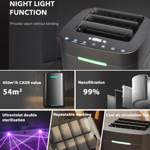 New Innovation Hotel Office Living Room Multi Functional Touch Control <span class=keywords><strong>Household</strong></span> Hepa <span class=keywords><strong>Air</strong></span> Purifieer - Product Image 5