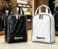 Sac à chaussures en cuir PU personnalisé populaire avec fermeture éclair souple, sac de voyage portable pour le golf