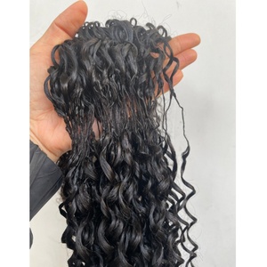 ผมต่อแบบโครเชต์ 14-26 นิ้ว ผมแท้แบบเรมี่จากจีน ลอนลึก ไร้รอยต่อ แบบถักโครเชต์ มองไม่เห็นรอยต่อ ใช้ซ้ำได้ ลอนหยิกฟู - Product Image 2