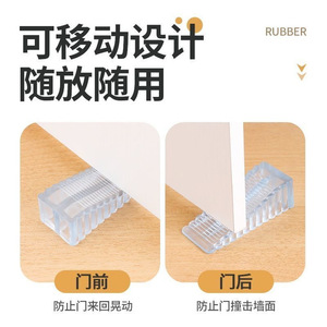 ที่กั้นประตูแบบลิ่ม สีดำ ติดตั้งบนพื้น ป้องกันการชน ที่กั้นประตูบ้าน ที่กั้นประตูรั้ว Z1A01 Z1B02 - Product Image 2