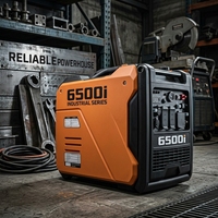 6500i Luftgekühlter Inverter-Generator 5,5kW Max. Automatischer Start Robustes Kofferdesign Tragbarer Benzin-Generator für netzunabhängiges Wohnen EPA 15L