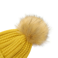 Bonnet de luxe de créateur à pompons, nouveau design, coupe ample, en acrylique, tricoté, protecteur des cheveux, chaud, pour femme, personnalisé, transfrontalier