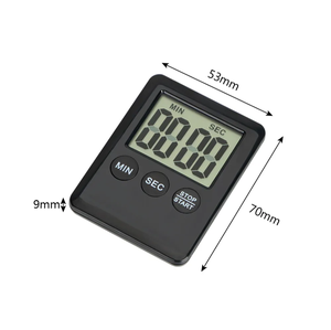 Minuteur de cuisine numérique simple <span class=keywords><strong>en</strong></span> plastique avec écran LCD, aimant puissant pour réfrigérateur, rappel de temps fixe de 6 <span class=keywords><strong>à</strong></span> 24 heures - Product Image 6