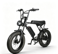 Vélo Électrique Tout-Terrain (E-MTB) 20 Pouces en Acier Carbone avec Pneus Larges, 7 Vitesses, Suspension Avant et Frein à Disque pour Adultes - Idéal pour le Tout-Terrain et les Trajets Urbains - BE019