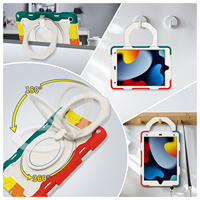 Étui antichoc OEM pour tablette iPad 9.7 5e/6e génération Air1/2 pour enfants avec dragonne de maintien, coque robuste en mousse EVA et silicone