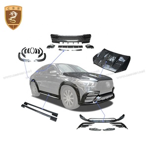 Kit de carrosserie large de couvercle de moteur de lèvre de séparateur avant en Fiber de carbone de Style TC pour <span class=keywords><strong>Mercedes</strong></span> Bens GLE Couple C167 GLE63AMG 2021-2022 - Product Image 2