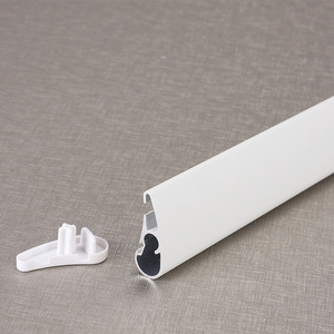 Rail de rideau en U blanc de 6 mètres, rail de store enrouleur en aluminium, rail pare-soleil détachable, design minimaliste - Product Image 1