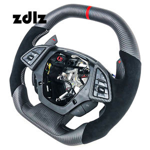 Accesorios de Coche para Chevrolet Camaro 2016-2023 Volante Personalizado de Fibra de Carbono Mate y Cuero de Ante con Levas de Cambio - Product Image 2