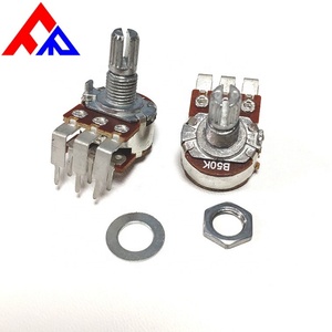 50K Rotary Potentiometer Knurled Shaft Carbon Composition 1 Gang <b>PC</b> Pins D-axis 15mm - Product Image 6