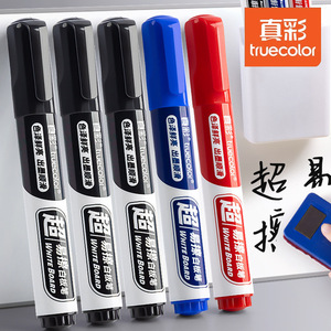 Marcadores de Pizarra Blanca Borrables Truecolor, Negro, Azul, Rojo, Punta Gruesa, para Uso en Oficina - Product Image 1