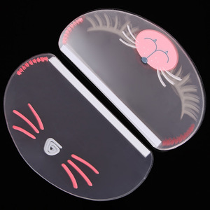Protection faciale transparente avec motif de chat, 50 pièces, protection pour enfants, salon de coiffure, protection faciale portable anti-poussière - Product Image 1