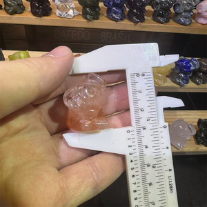 Mini éléphant naturel cristaux artisanat sculpture animaux bleu aventurine éléphant à vendre - Product Image 5