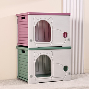 Casetta per Gatti Moderna in Plastica di Lusso, Rifugio Universale Isolato per Animali Domestici, Resistente a Vento e Pioggia per Esterni - Product Image 1