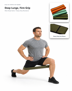 Bandes de Résistance en Tissu Polyester Antidérapantes pour Fessiers et Hanches, pour Femmes, Anti-Roulis, pour Squats et Entraînement des Jambes à Domicile ou en Salle de Sport - Product Image 4
