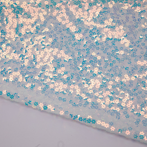 <span class=keywords><strong>Tela</strong></span> de lentejuelas de colores, base de malla, material de poliéster 100%, 3 mm - Product Image 2