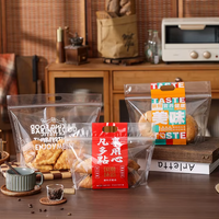 Sac à pain transparent réutilisable grande capacité avec fermeture éclair, imprimé en gravure, qualité alimentaire, pour le stockage et le conditionnement de produits alimentaires, type sachet pour pain grillé, emballage CJ
