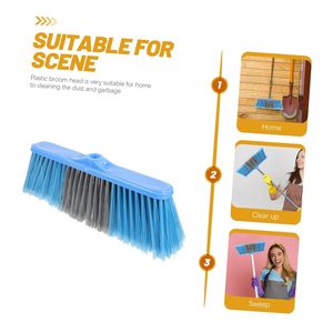 Nouvelle conception de balai de nettoyage écologique et coloré pour la maison, manche en plastique, poils personnalisables en PET/PP - Product Image 2
