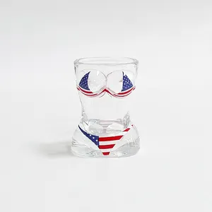 1.5oz 40ml Sexy Bikini Bust Shot Glass For Women's Bust Tequila Shot Glasses For Tourist Souvenir Cups