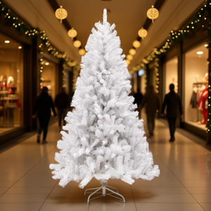 Db 9 Ft Artificial <b>Christmas</b> <b>Tree</b> Metal Standing Eco Friendly Indoor Holiday <b>Decor</b> <b>White</b> <b>Tree</b> For Mall Display - Product Image 2
