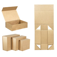Petite boîte cadeau pliable blanche pour bijoux, bagues, fermeture magnétique, doublure en éponge, impression quadricolore, estampage à chaud, pliable