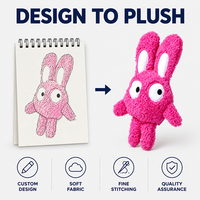 Fournisseur direct d'usine, jouet à mâcher pour chien et chat en peluche de lapin rose en coton personnalisé, fabricant OEM ODM, étiquette privée, logo personnalisé