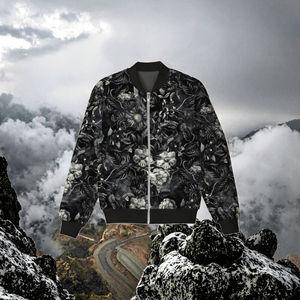 Chaqueta Casual Acolchada de Invierno 2026, con Cierre de Cremallera, Cuello Alto, Reversible, con Parches y Letras, para Hombre - Product Image 3