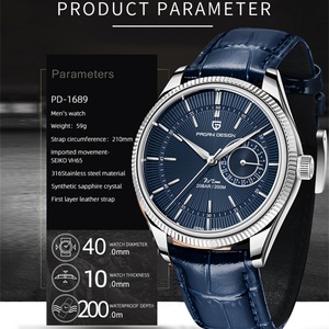 PAGANI DESIGN 1689 Business Chronograph <b>Watches</b> Sapphire Glass Luxury Fashion Men's Quartz Japan VH65 Drive Water Resist <b>Watches</b> - Product Image 4