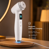 Brosse nettoyante électrique pour le visage avec logo personnalisé OEM ODM, générateur de mousse automatique, étanche IPX7, machine de gommage rotative pour le visage