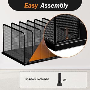 Organisateur <span class=keywords><strong>de</strong></span> fichiers <span class=keywords><strong>de</strong></span> <span class=keywords><strong>bureau</strong></span> en maille à 5 sections, en métal, pour l'organisation du <span class=keywords><strong>bureau</strong></span>, <span class=keywords><strong>trieur</strong></span> <span class=keywords><strong>de</strong></span> fichiers avec motif <span class=keywords><strong>de</strong></span> dossier, porte-documents - Product Image 3