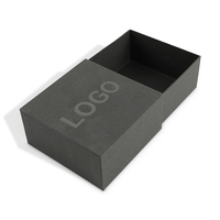 Boîte cadeau écologique personnalisée en carton de 2 mm d'épaisseur avec tiroir coulissant, gaufrage et pelliculage mat pour montres
