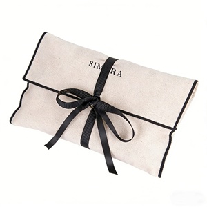 ถุงผ้าฝ้ายพิมพ์โลโก้ตามสั่ง พร้อมฝาปิดแบบเชือกผูก - Product Image 2