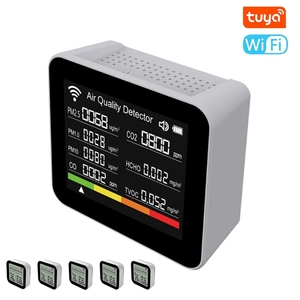 Monitor de Calidad del Aire Inteligente WIFI Tuya 20 en 1, <span class=keywords><strong>Detector</strong></span> de CO2 Interior, <span class=keywords><strong>CO</strong></span>/CO2/TVOC/HCHO/PM2.5/PM1.0/PM10/Temperatura/Humedad - Product Image 6