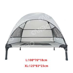 Benutzer definierte Four Seasons Outdoor Erhöhtes Haustier bett Atmungsaktiver Sonnenschutz mit wasserdichtem Baldachin Umwelt freundlicher Druck für Hunde <span class=keywords><strong>camping</strong></span> - Product Image 4