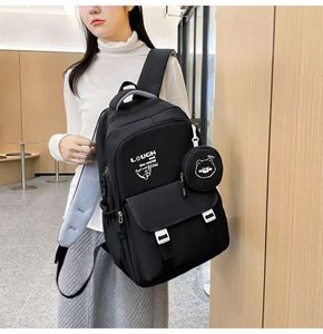 Sac à dos scolaire de haute qualité pour étudiants, sac à dos pour ordinateur portable avec fermeture éclair, sac à dos pour filles, sac à dos en nylon imperméable - Product Image 2